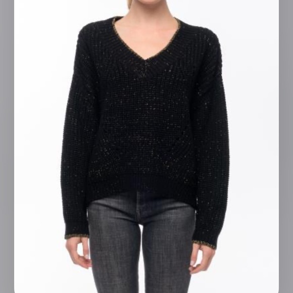 NEW! John + Jenn Black Lurex Sweater - NWT - Picture 2 of 5